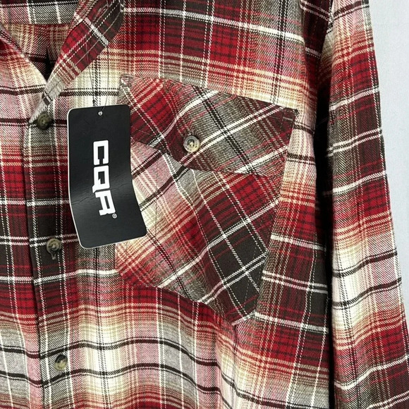 CQR Gear Tactical Series Flannel Button Up Shirt Men's Size Large Plaid NEW - Picture 3 of 9
